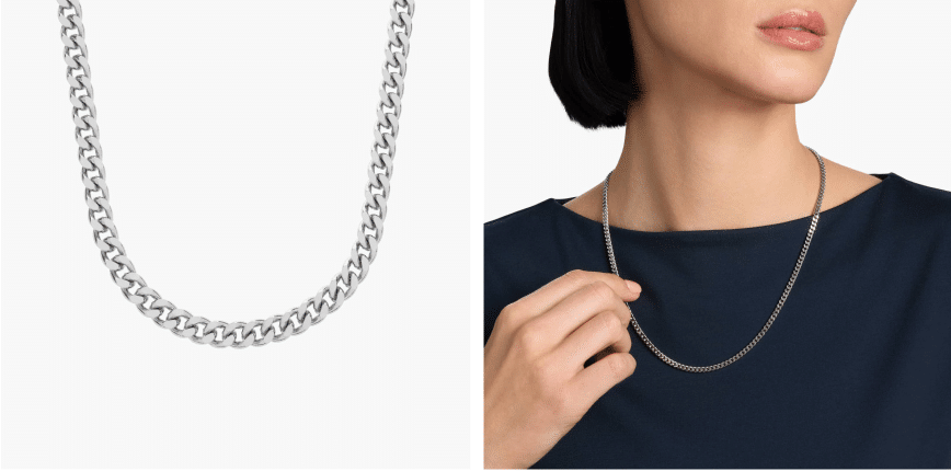 20" Cuban Chain in Platinum (3.5 mm)