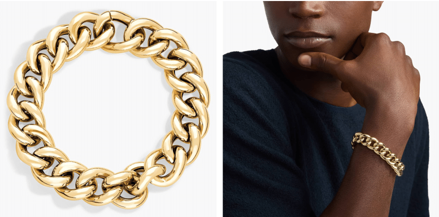 8" Large Curb Link Bracelet in 14k Italian Yellow Gold (14.8 mm)