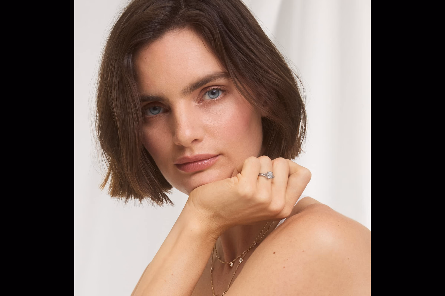 1.5 carat oval diamond ring in white gold solitaire setting — Blue Nile oval engagement ring