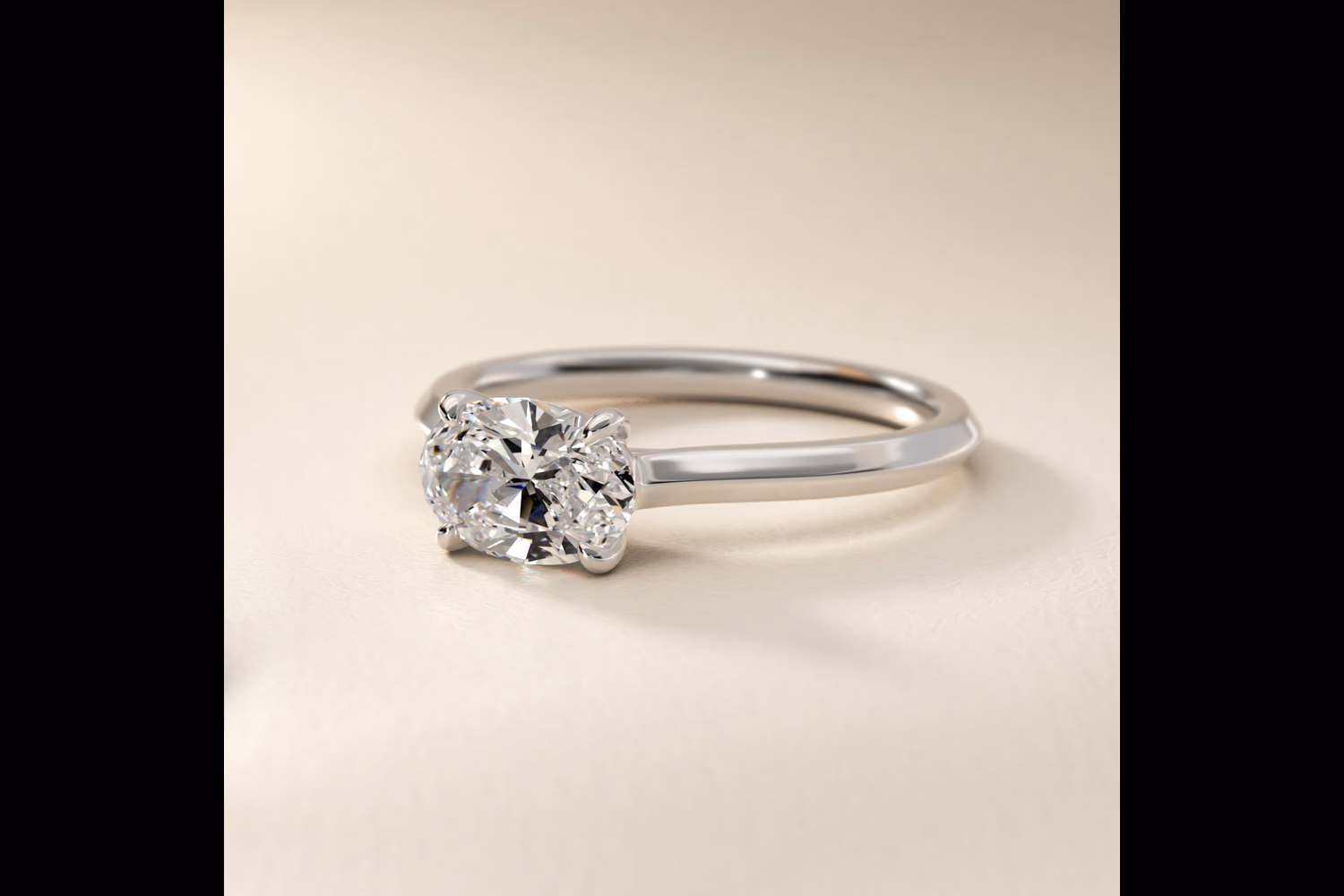 2.5 carat oval diamond ring white gold — Blue Nile oval engagement ring