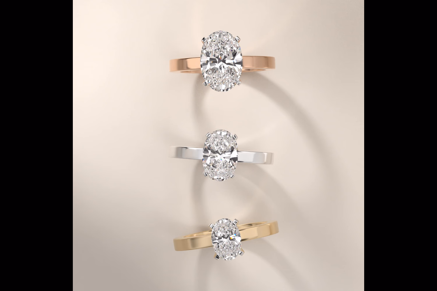 2 carat oval diamond ring rose gold — Blue Nile oval engagement ring