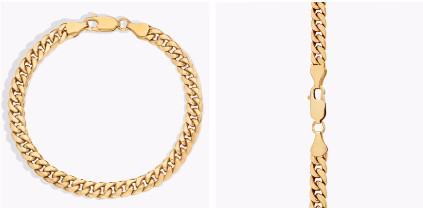 8" Men's Miami Cuban Link Bracelet in 14k Yellow Gold (6 mm)