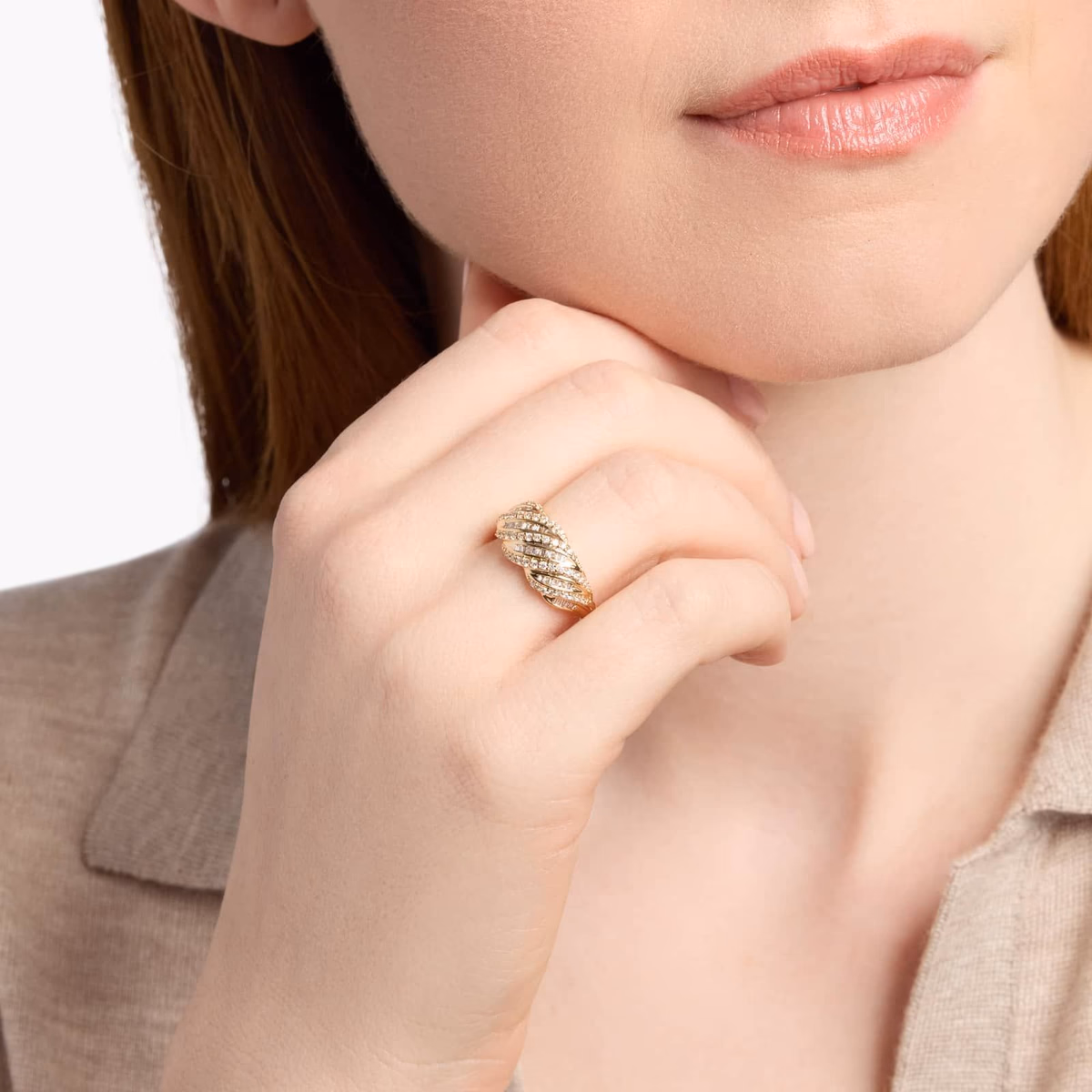 Baguette emerald cut diamond ring curved insert wedding enhancer