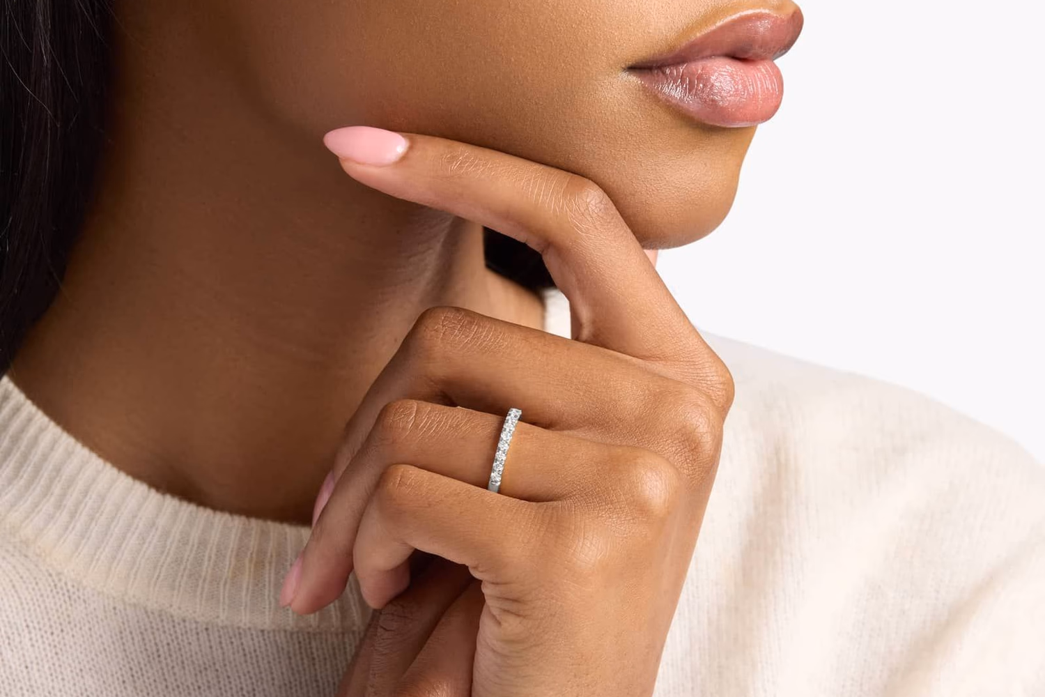 Blue Nile Classic Wedding Band in 14K White Gold — the timeless plain band style