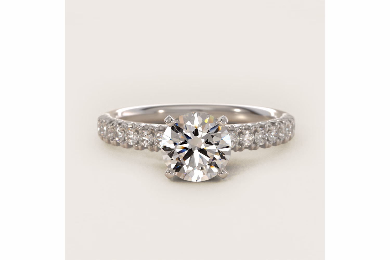 French Pavé Diamond Engagement Ring in Platinum · 1/4 ct. tw. · $2,140 setting · 474 reviews · Blue Nile French Pavé Diamond Engagement Ring in Platinum (1/4 ct. tw.) — $2,140 setting price — Blue Nile