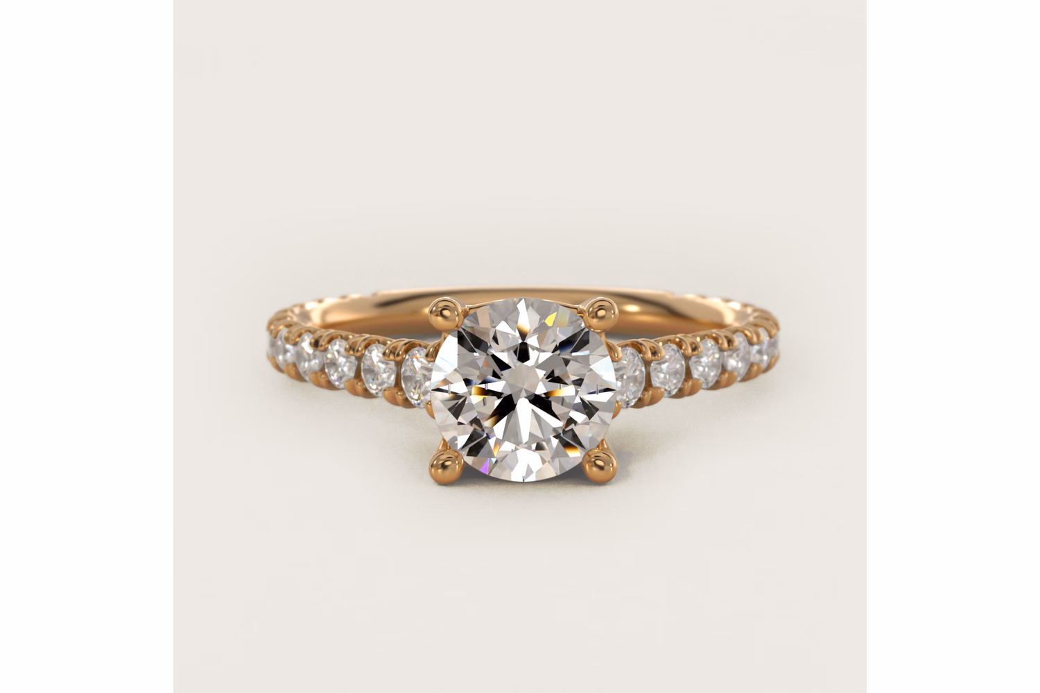 The Gallery Collection Cathedral Pavé Diamond Engagement Ring in 14k Yellow Gold: $2,530 setting price on Blue Nile The Gallery Collection Cathedral Pavé Diamond Engagement Ring in 14k Yellow Gold — $2,530 Setting Price on Blue Nile