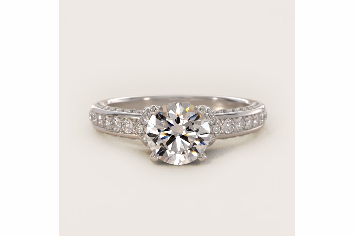Blue Nile Studio Imperial Micropavé Diamond Engagement Ring in Platinum: $4,850 setting price on Blue Nile Blue Nile Studio Imperial Micropavé Diamond Engagement Ring in Platinum — $4,850 Setting Price on Blue Nile