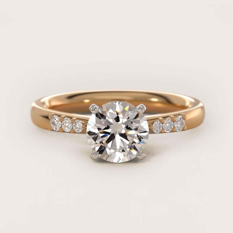 Petite Diamond Ring 14k Yellow Gold — $970