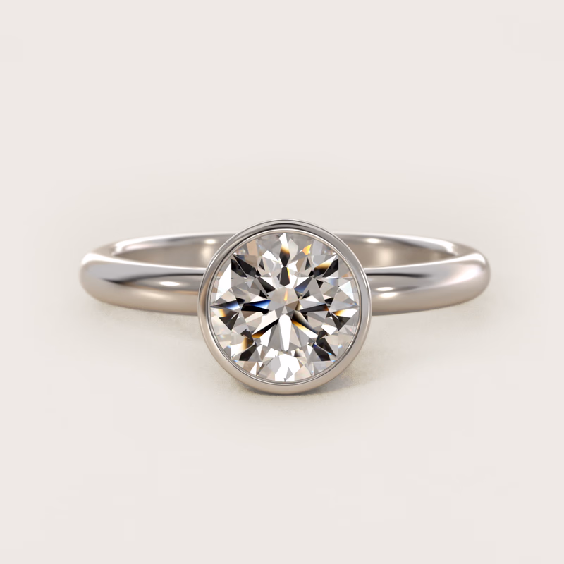 Bezel Solitaire 14K White Gold — $1,310