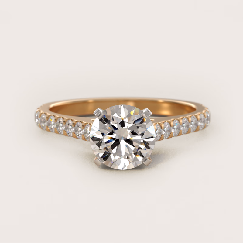 Common Prong Diamond Pavé 14K Yellow Gold — $2,090
