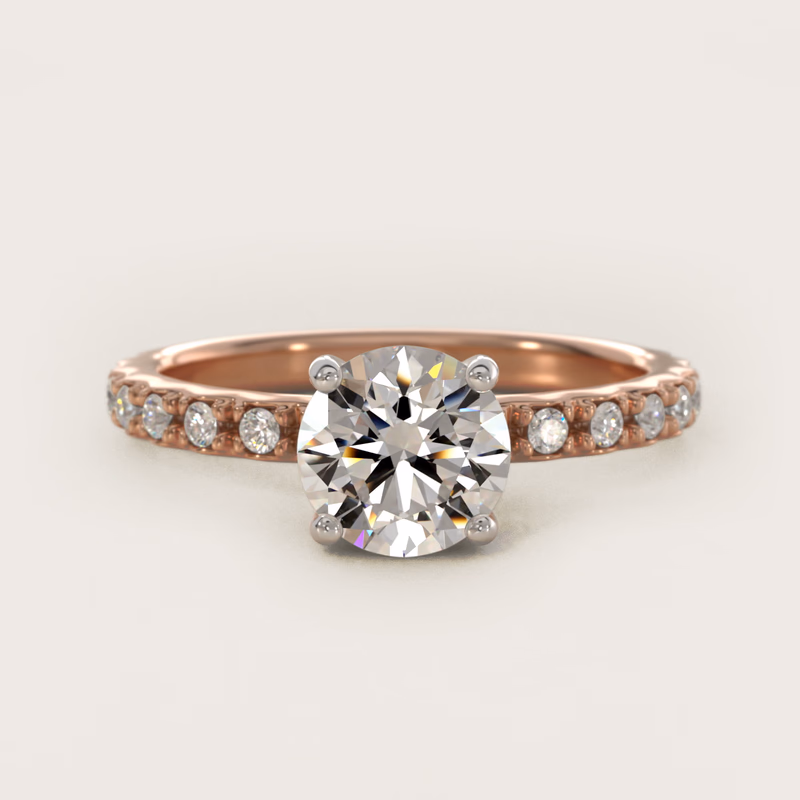 French Cut Pavé 14K Rose Gold — $1,460