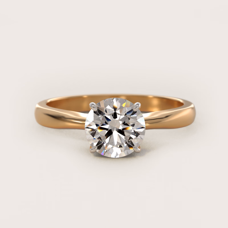 Solitaire Wire Basket 14K Yellow Gold — $1,030