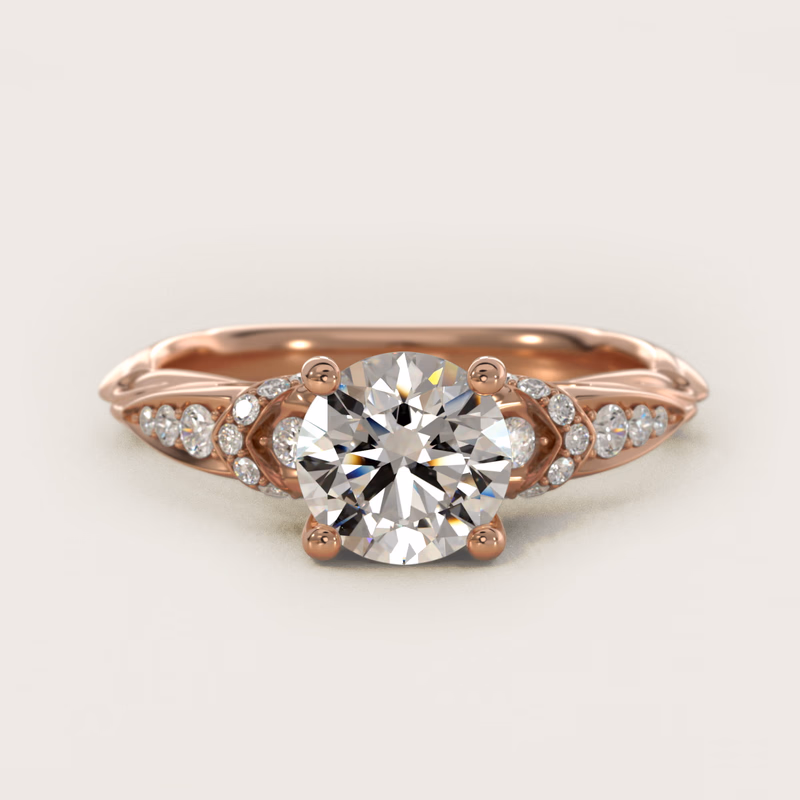 Graduated Pavé Diamond 14K Rose Gold — $1,630