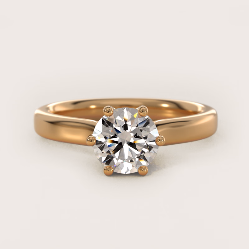 Solitaire Intricate Basket 14K Yellow Gold — $1,050