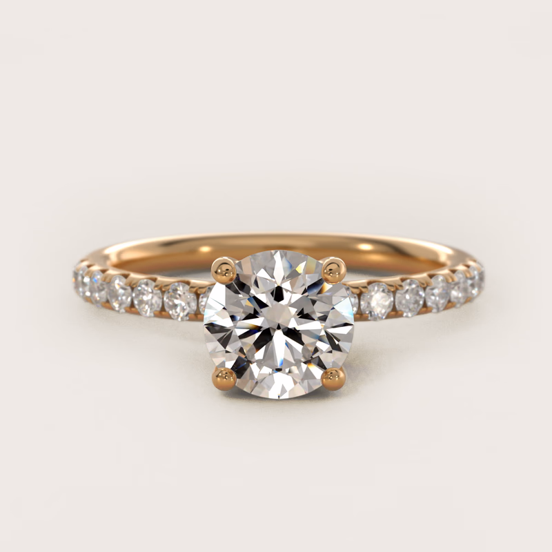Crown Pavé Hidden Halo 14K Yellow Gold — $1,970
