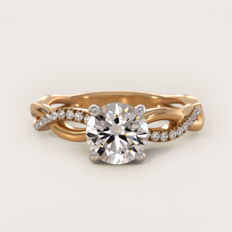 Solo Infinity Diamond Pavé 14K Yellow Gold — $1,300