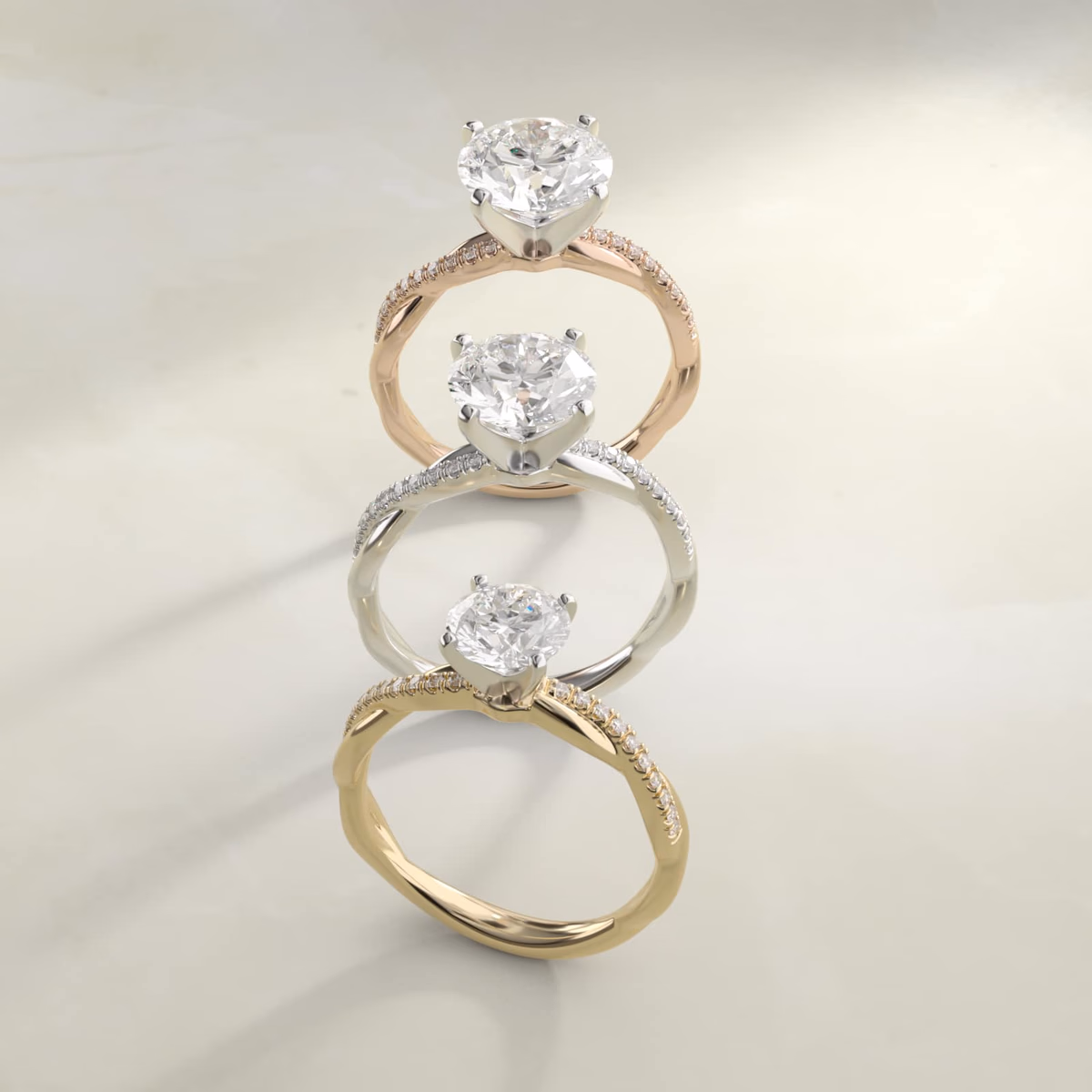 Blue Nile Pavé Engagement Ring White Gold