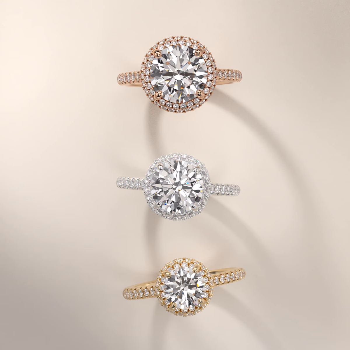 Blue Nile Three-Stone Engagement Ring