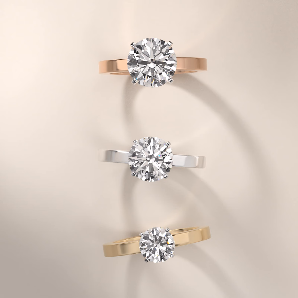 Blue Nile Solitaire Engagement Ring in Rose Gold Packshot