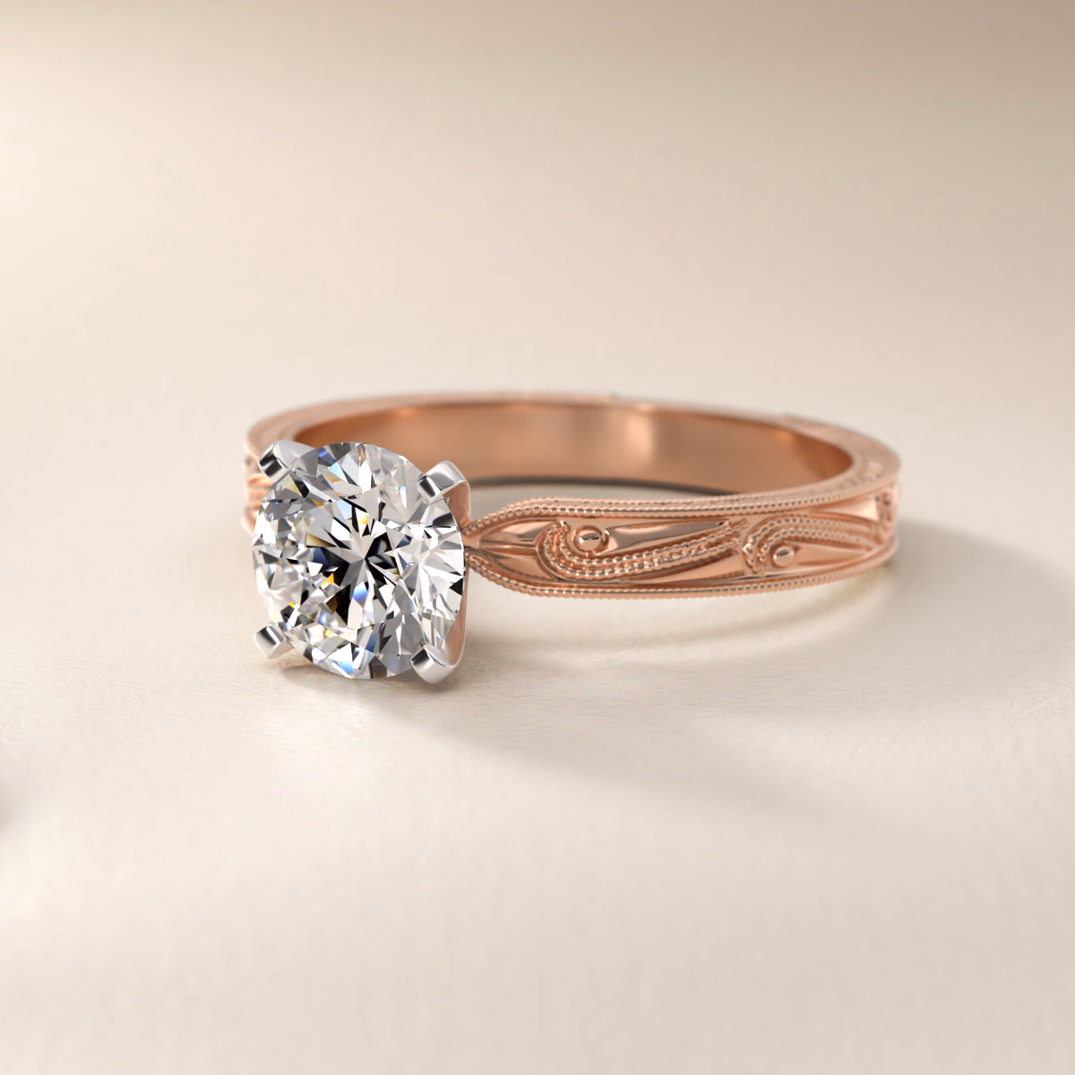 Blue Nile Classic Solitaire Engagement Ring in Rose Gold