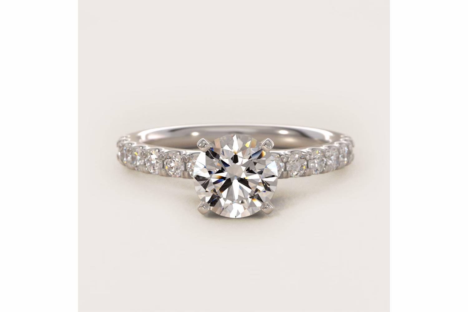 Scalloped Pavé Diamond Engagement Ring in Platinum · 3/8 ct. tw. · $2,450 setting · 165 reviews · Blue Nile Scalloped Pavé Diamond Engagement Ring in Platinum (3/8 ct. tw.) — $2,450 setting price — Blue Nile