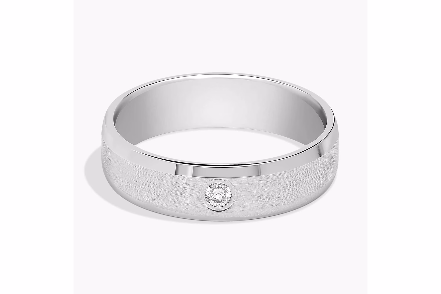 Single Diamond Wedding Ring in Platinum, 6mm, 0.07 ct tw: $2,677 on sale from $3,825 on Blue Nile Single Diamond Wedding Ring in Platinum 6mm — $2,677 on sale on Blue Nile