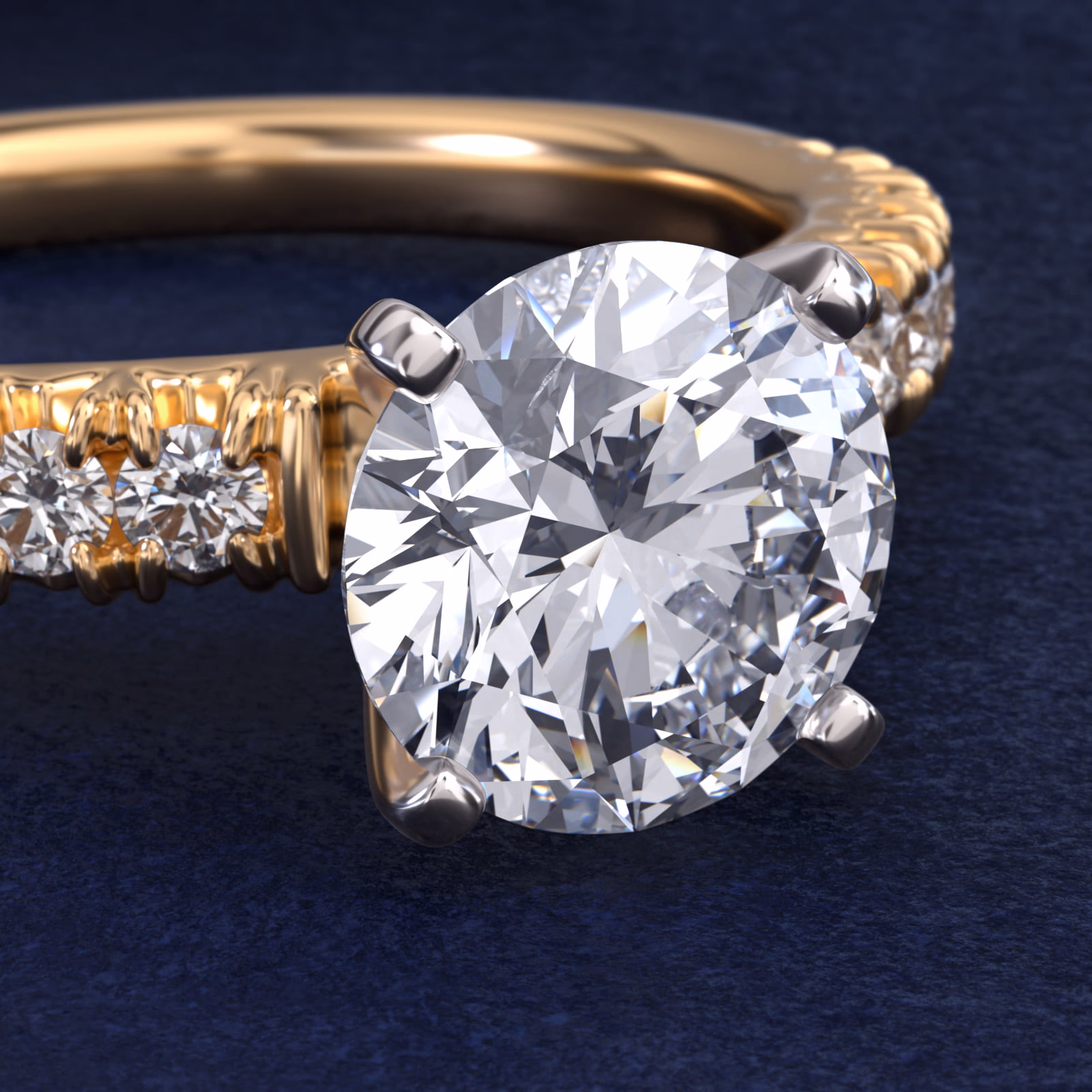 Blue Nile Round Diamond Petite Solitaire Yellow Gold Under 5000