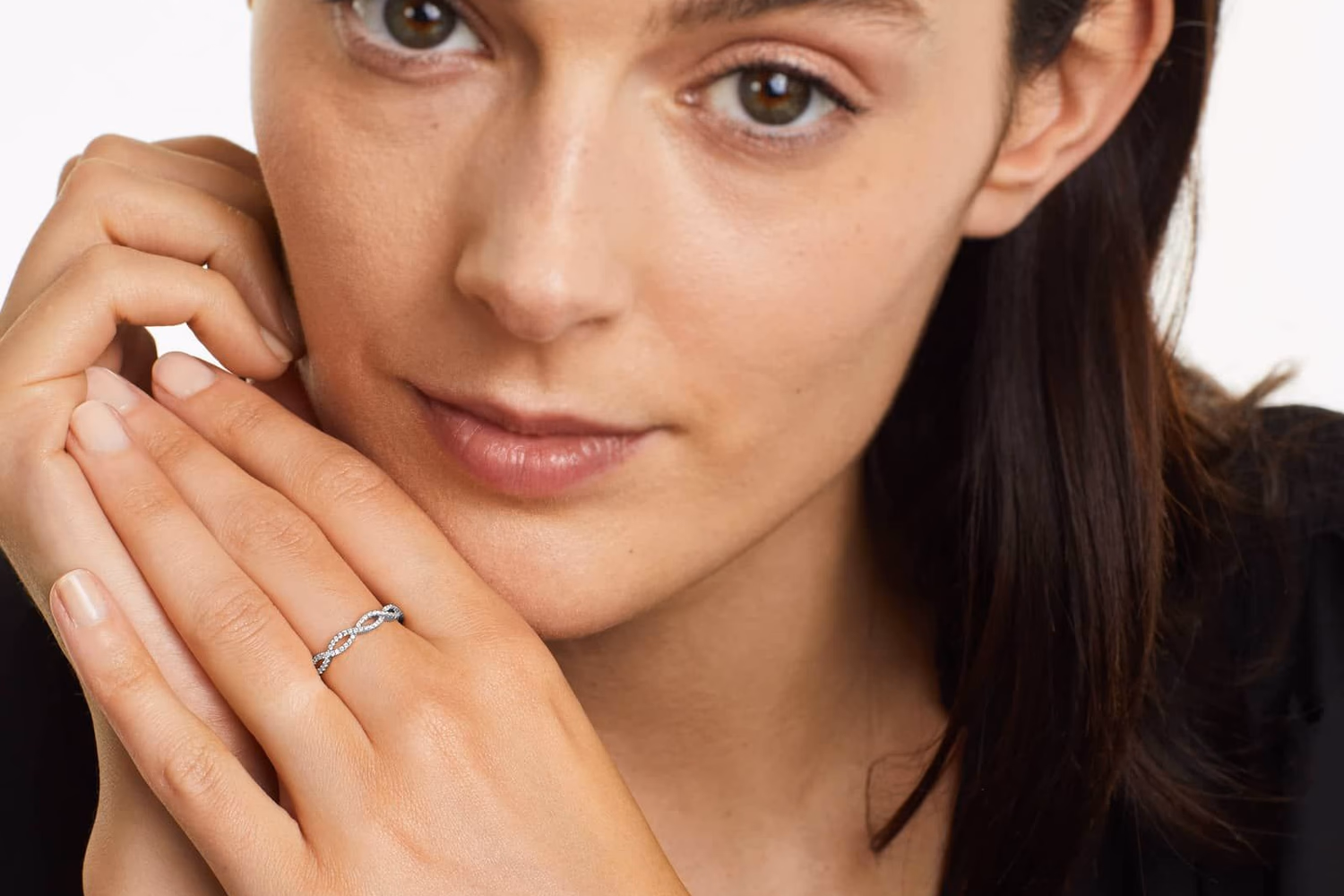 Zac Zac Posen Twisting Diamond Ring — stacked infinity rings lifestyle
