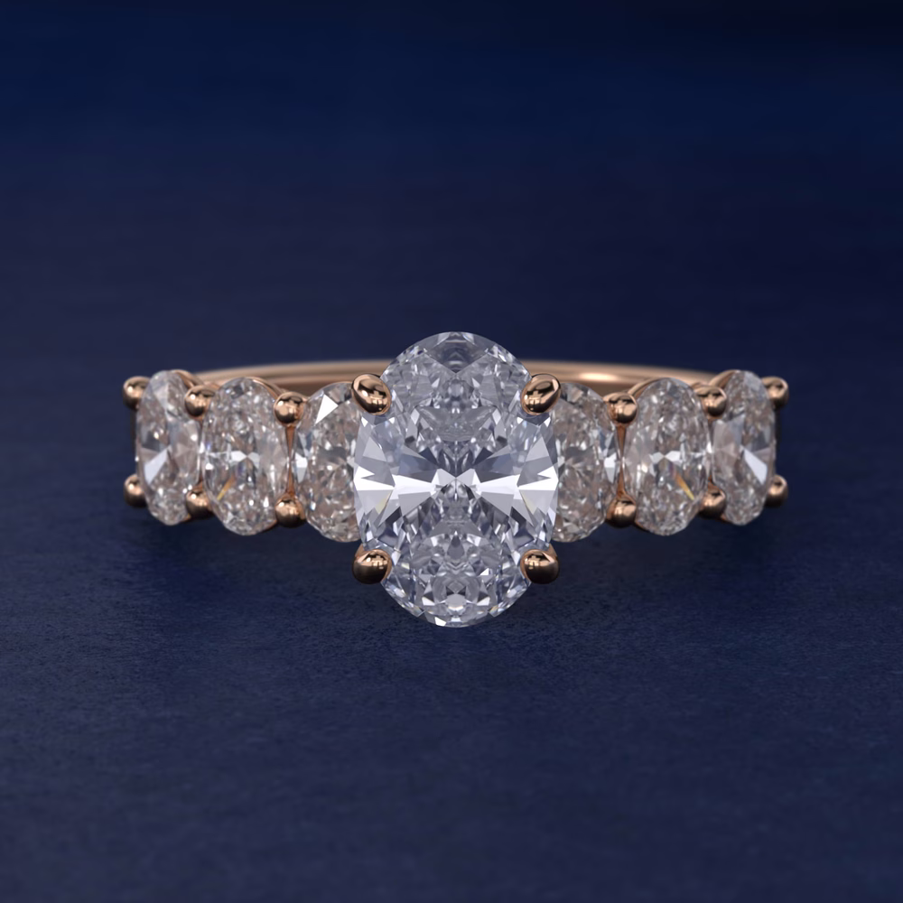 oval vintage diamond ring rose gold edwardian