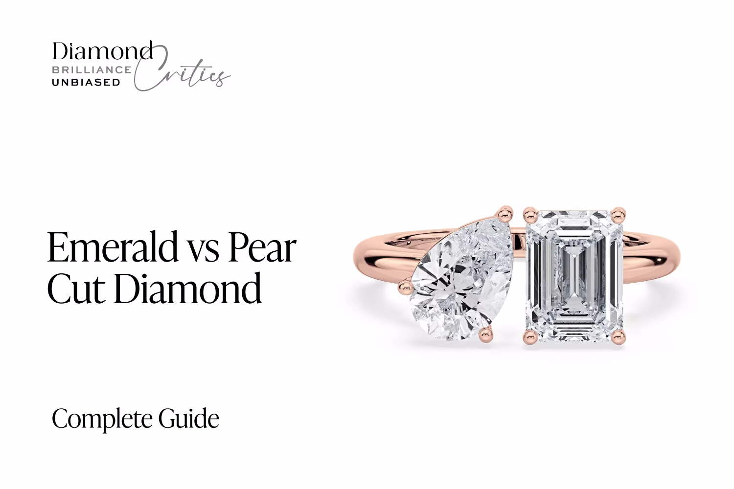 Pear Cut vs Emerald Cut Diamond: The Bow Tie Problem 2026
