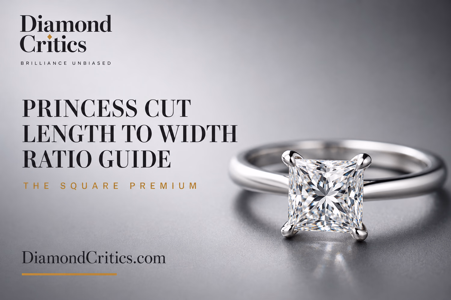 Princess Cut Diamond Length to Width Ratio: The Square Premium and What 1.05+ Really Looks Like (2026)