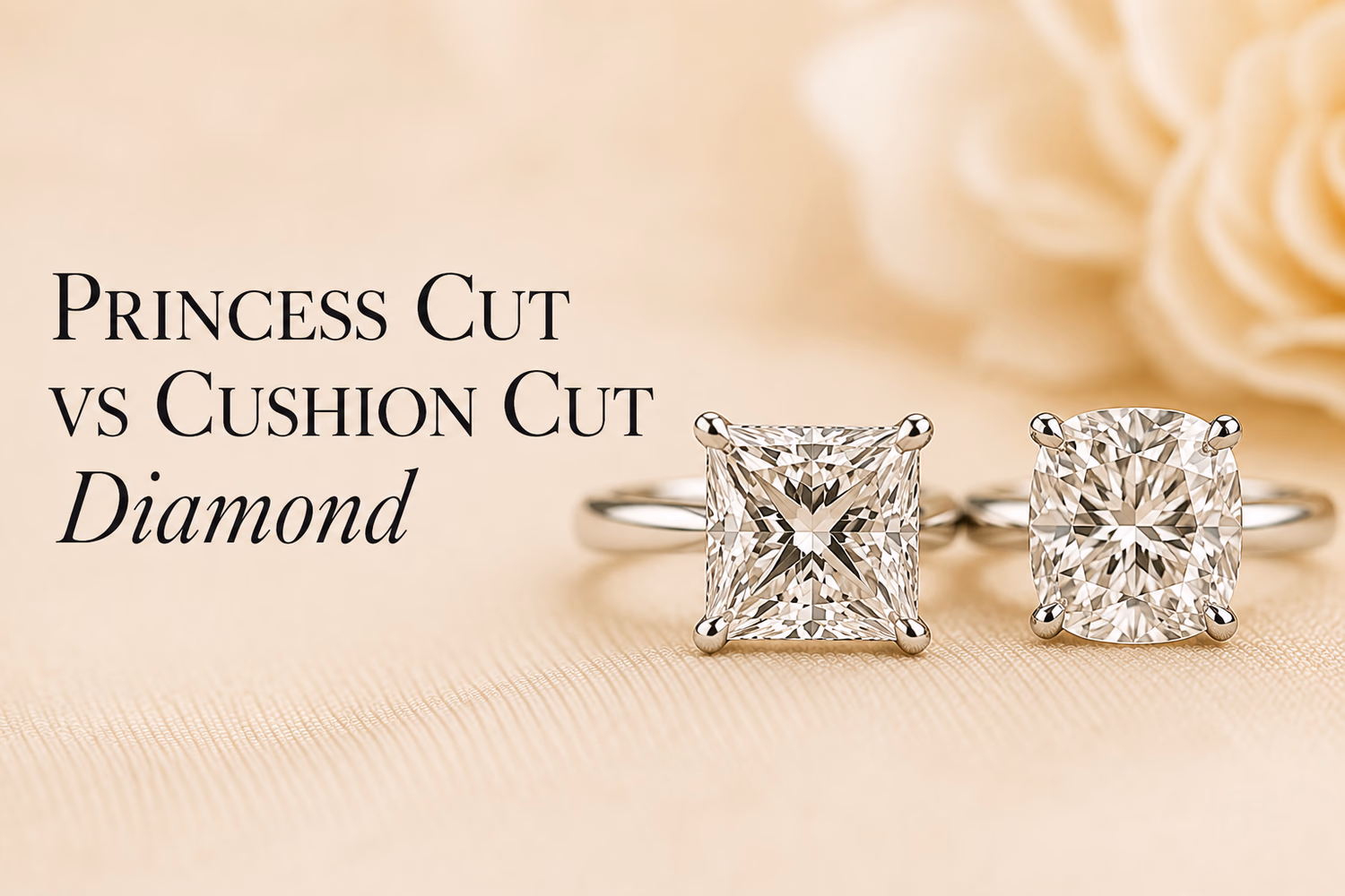 Princess Cut vs Cushion Cut Diamond: The Sparkle Identity Test and Which Actually Costs Less (2026)