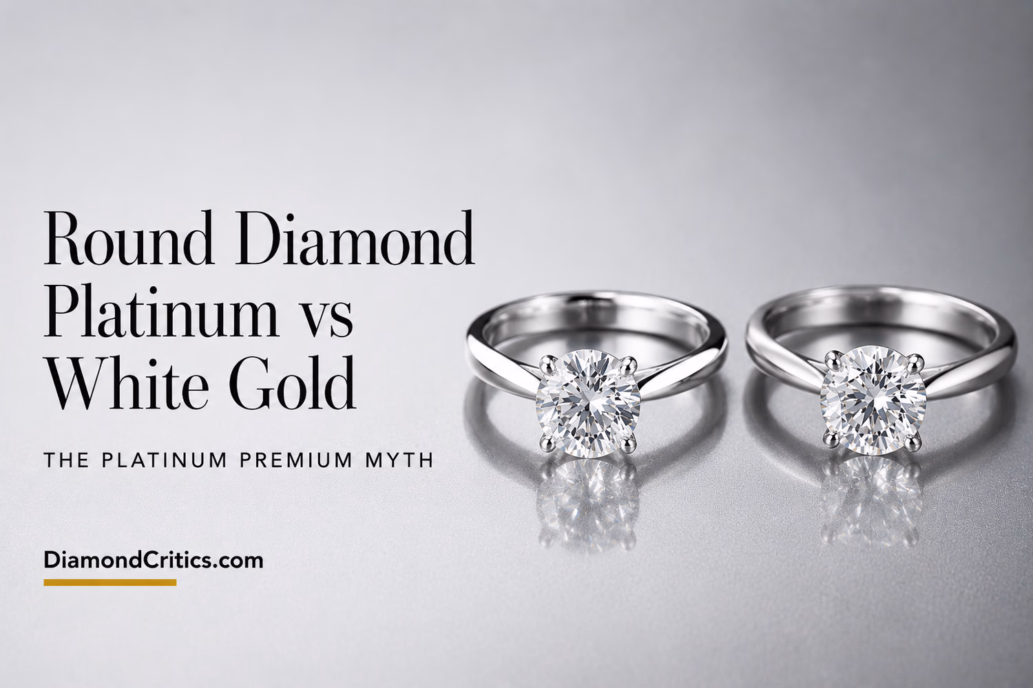 Round Diamond Platinum vs White Gold Engagement Ring: The Platinum Premium Myth 2026