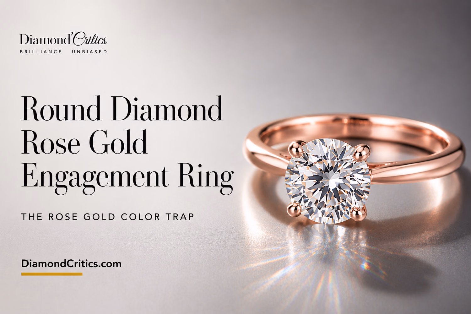 Round Diamond Rose Gold Engagement Ring: The Rose Gold Color Trap 2026