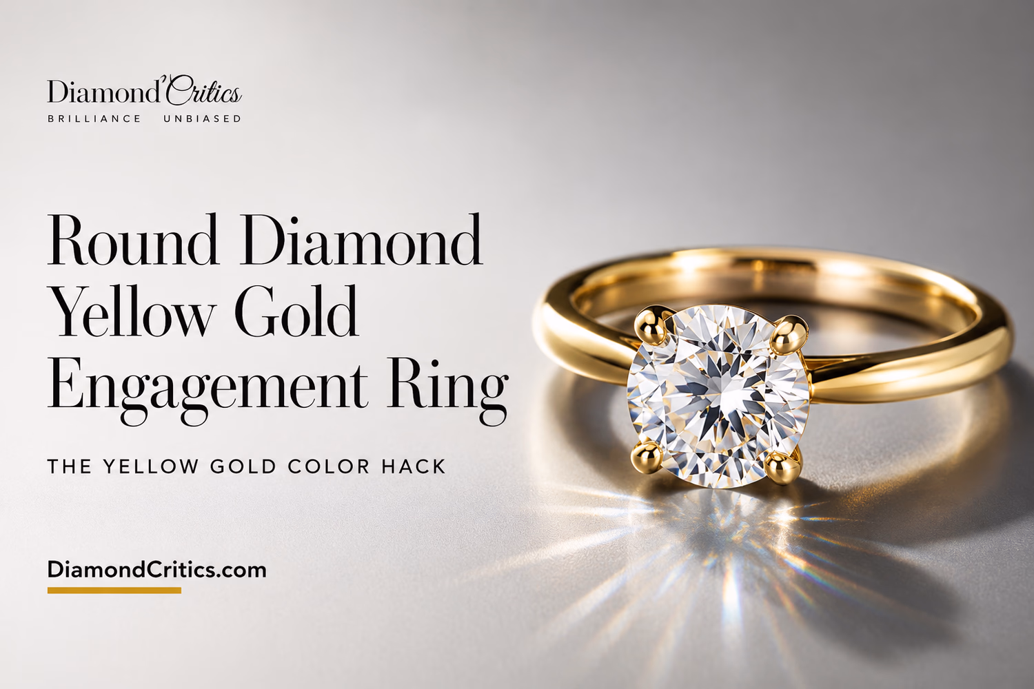 Round Diamond Yellow Gold Engagement Ring: The Yellow Gold Color Hack 2026