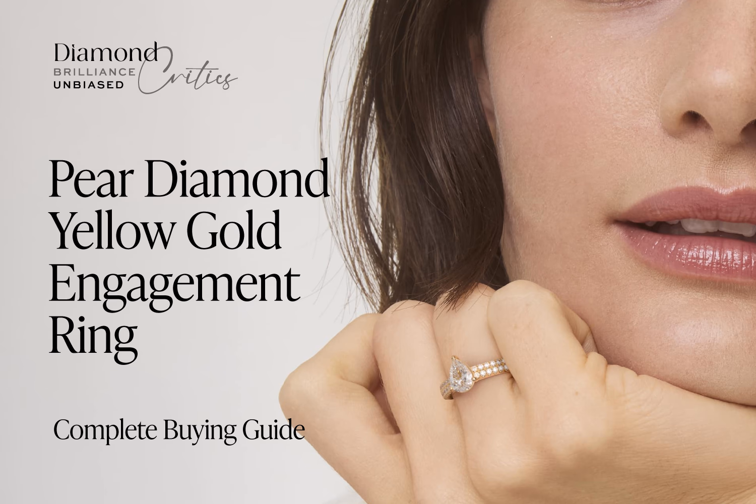 Yellow Gold Pear Diamond Ring: The Complete 2026 Guide (Settings, Color & Prices)