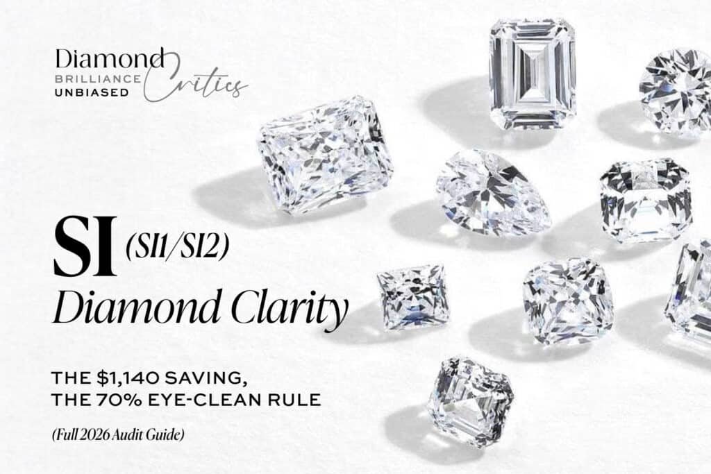 SI Clarity Diamond: The $1,140 Saving, the 70% Eye-Clean Rule, and the Full 2026 Audit Guide