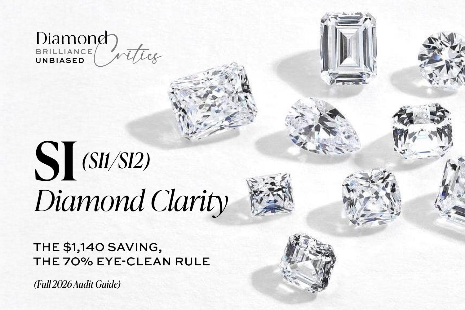 SI Clarity Diamond: The $1,140 Saving, the 70% Eye-Clean Rule, and the Full 2026 Audit Guide